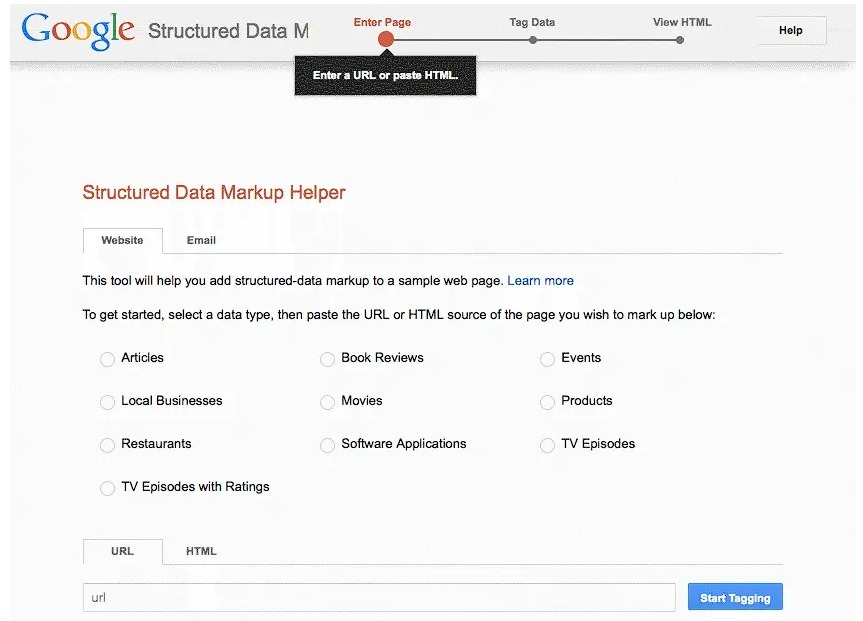 Structured Data Markup Helper