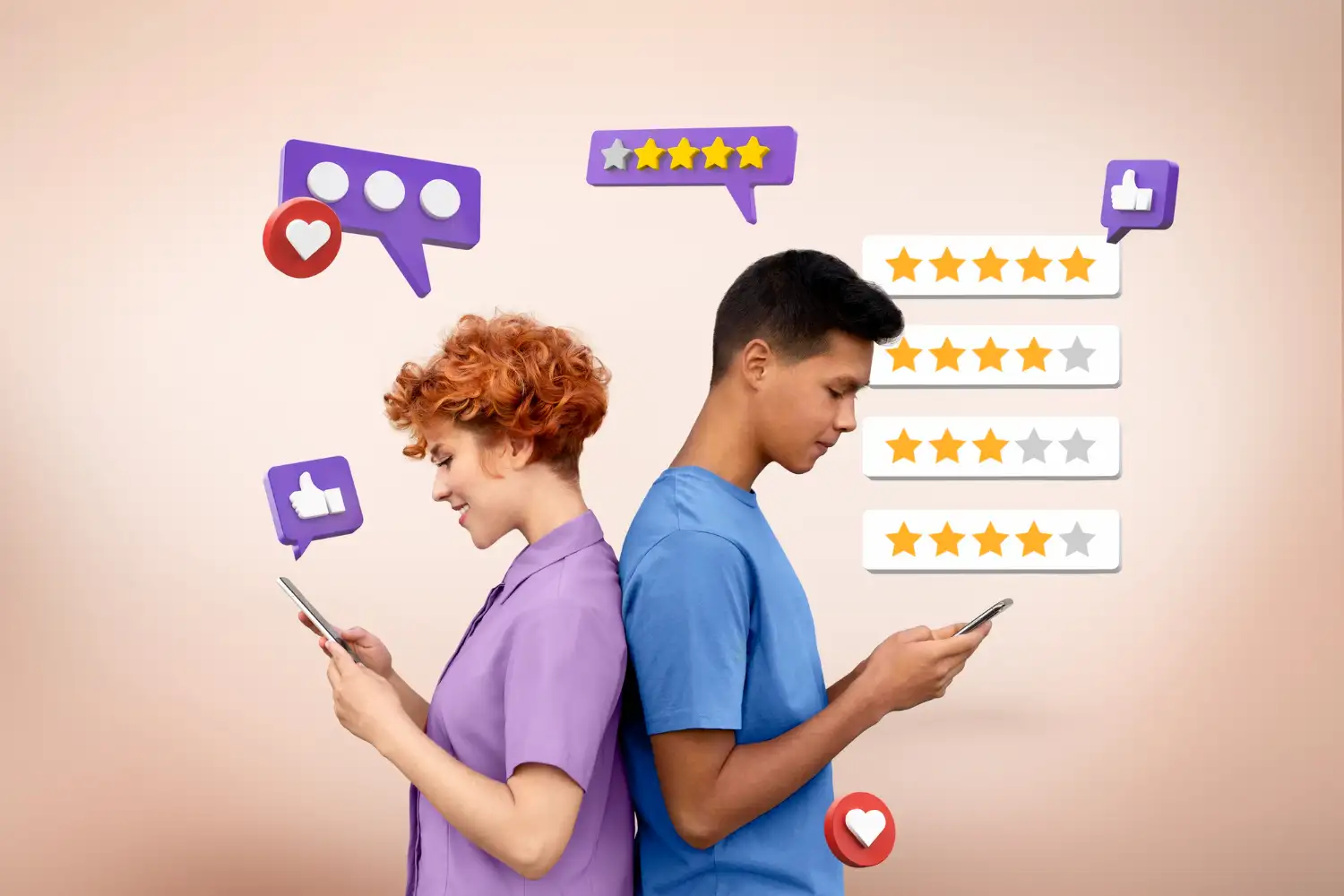2 people adding google reviews